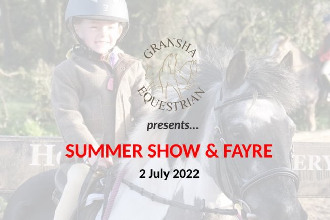 Gransha EC set to host fun filled day at GRANSHA SUMMER HORSE AND PONY SHOW AND SUMMER FAYRE