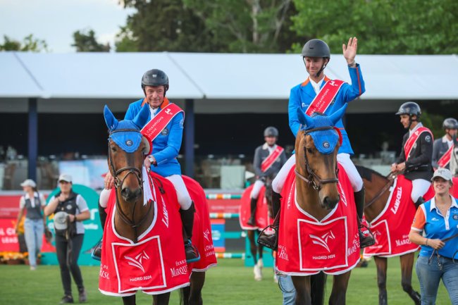 John Whitaker and Gilles Thomas win GCL Madrid for Valkenswaard United by narrowest of margins