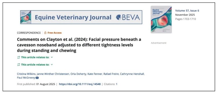 A Reply to Response to Comments on ‘Facial pressure beneath a cavesson noseband adjusted to different tightness levels during standing and chewing”